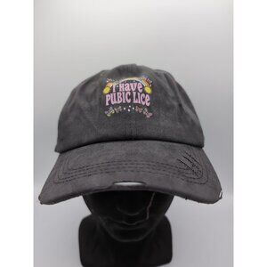 Grey I Have Public Lice Baseball Hat Funny!